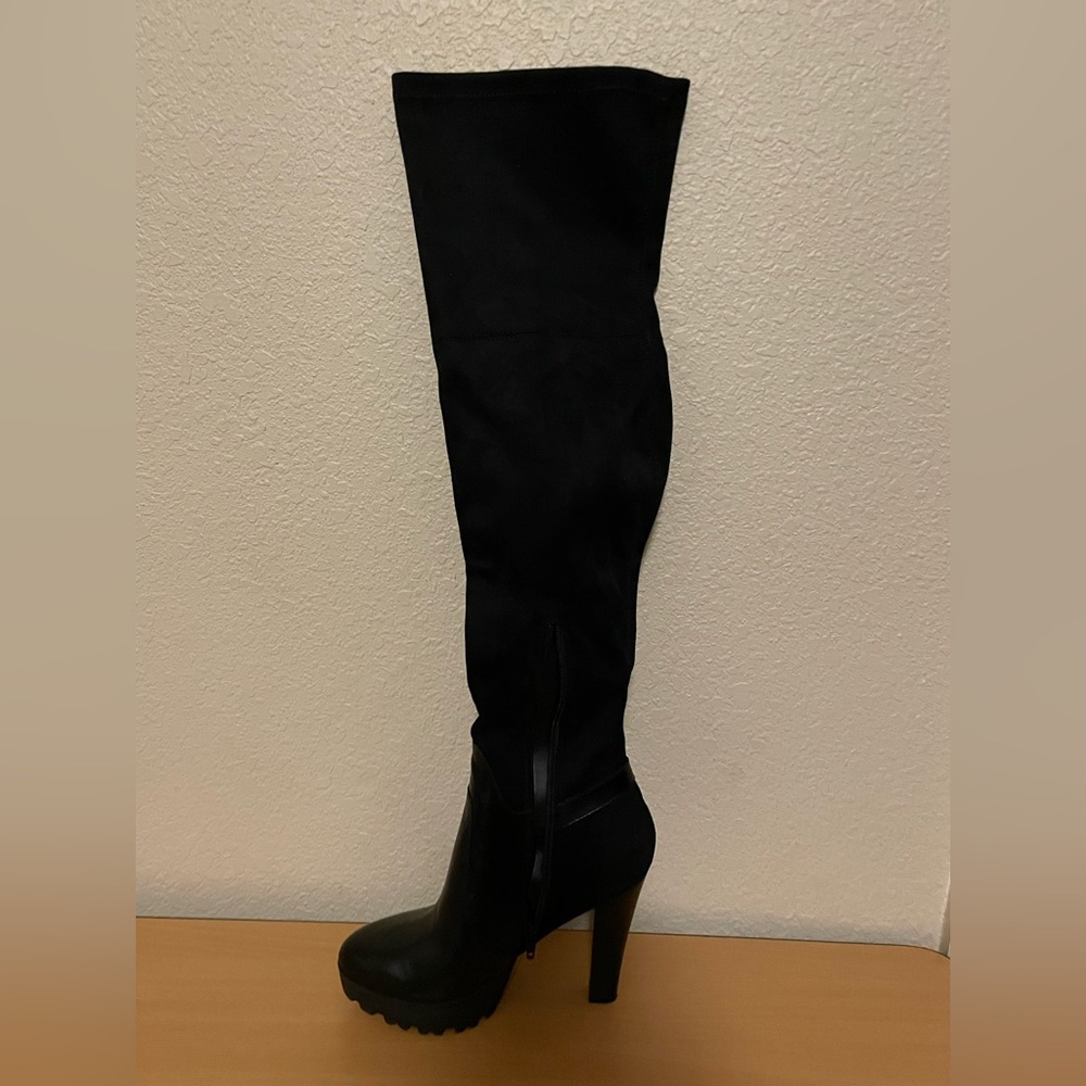 Guess Black Thigh High Boots